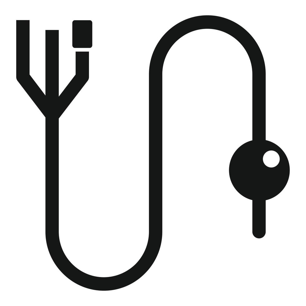 Care catheter icon, simple style vector