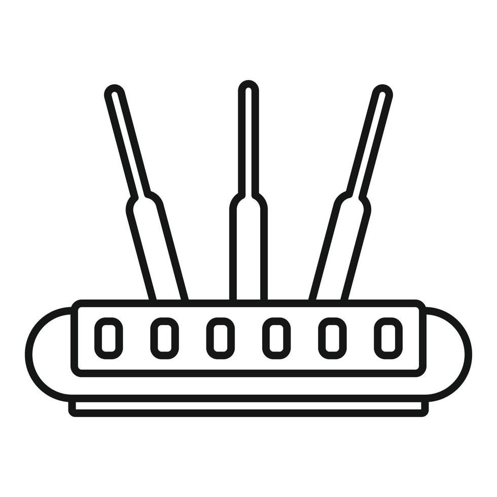 Wireless router icon, outline style vector
