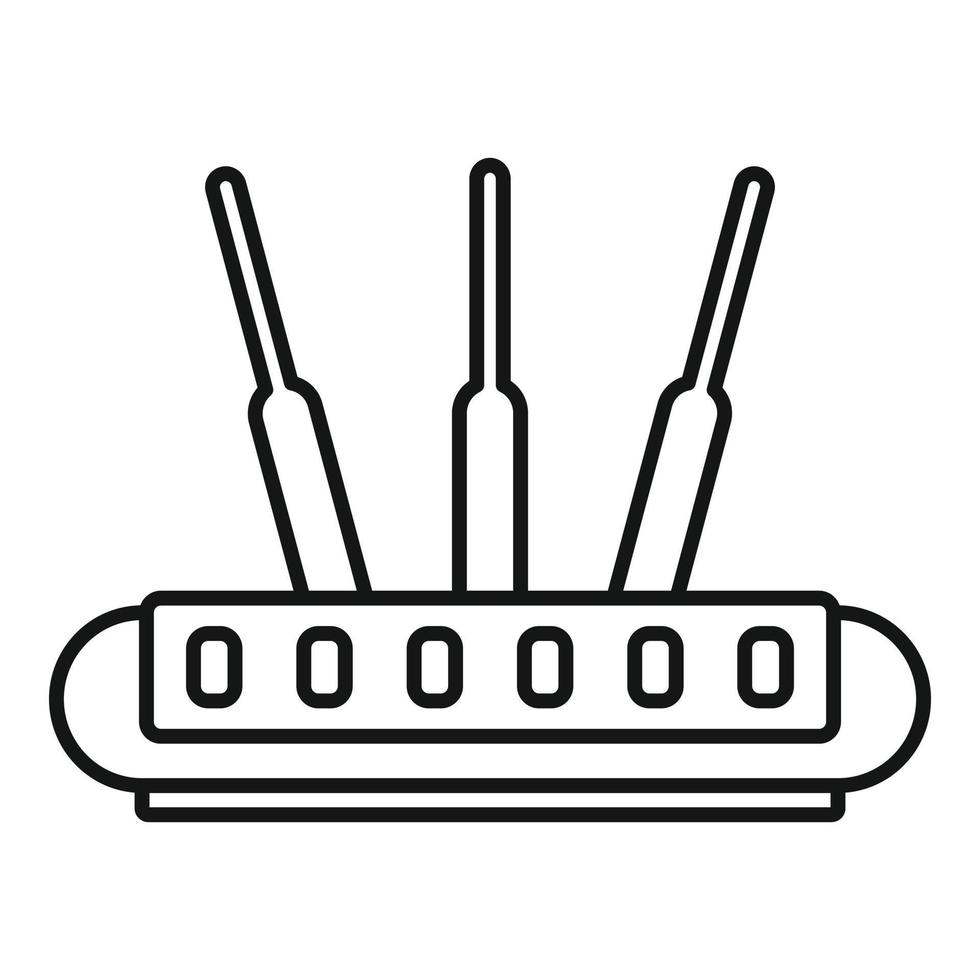 Wireless router icon, outline style vector