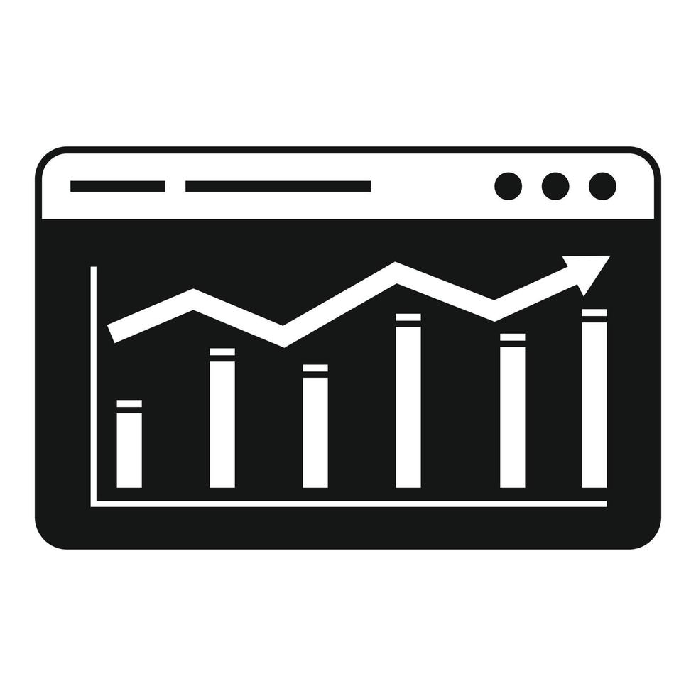 icono de plataforma web crm, estilo simple vector