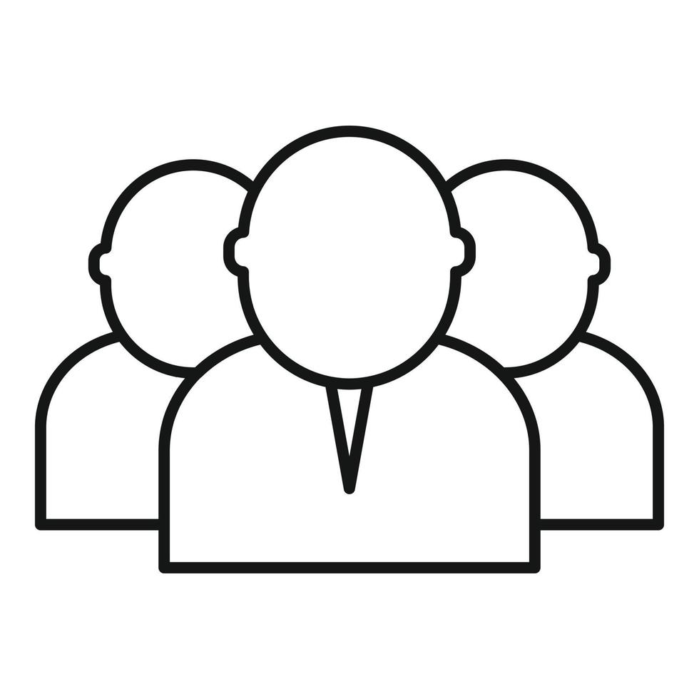 People group rights icon, outline style vector