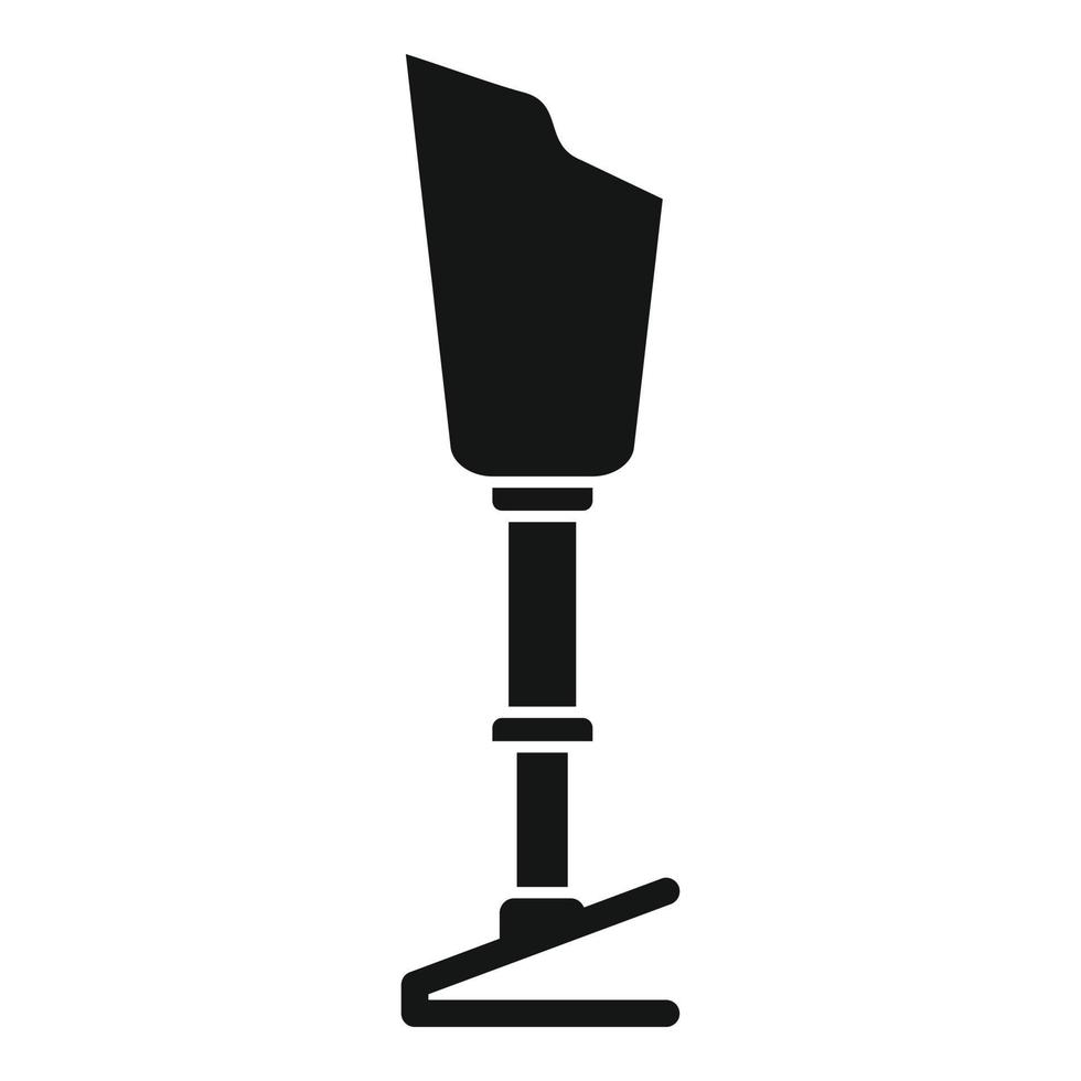Prosthetic leg icon, simple style vector