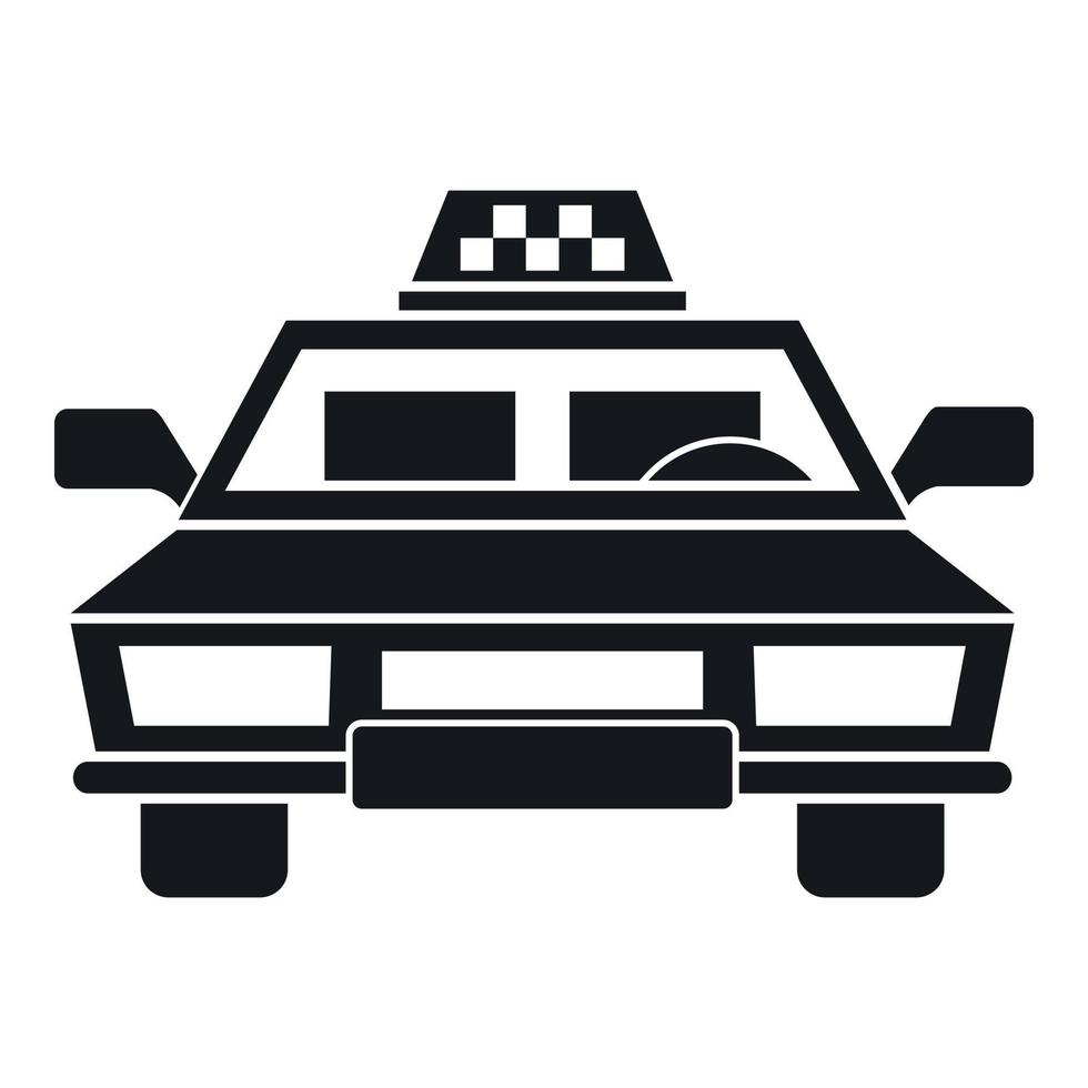 Taxi car icon, simple style vector