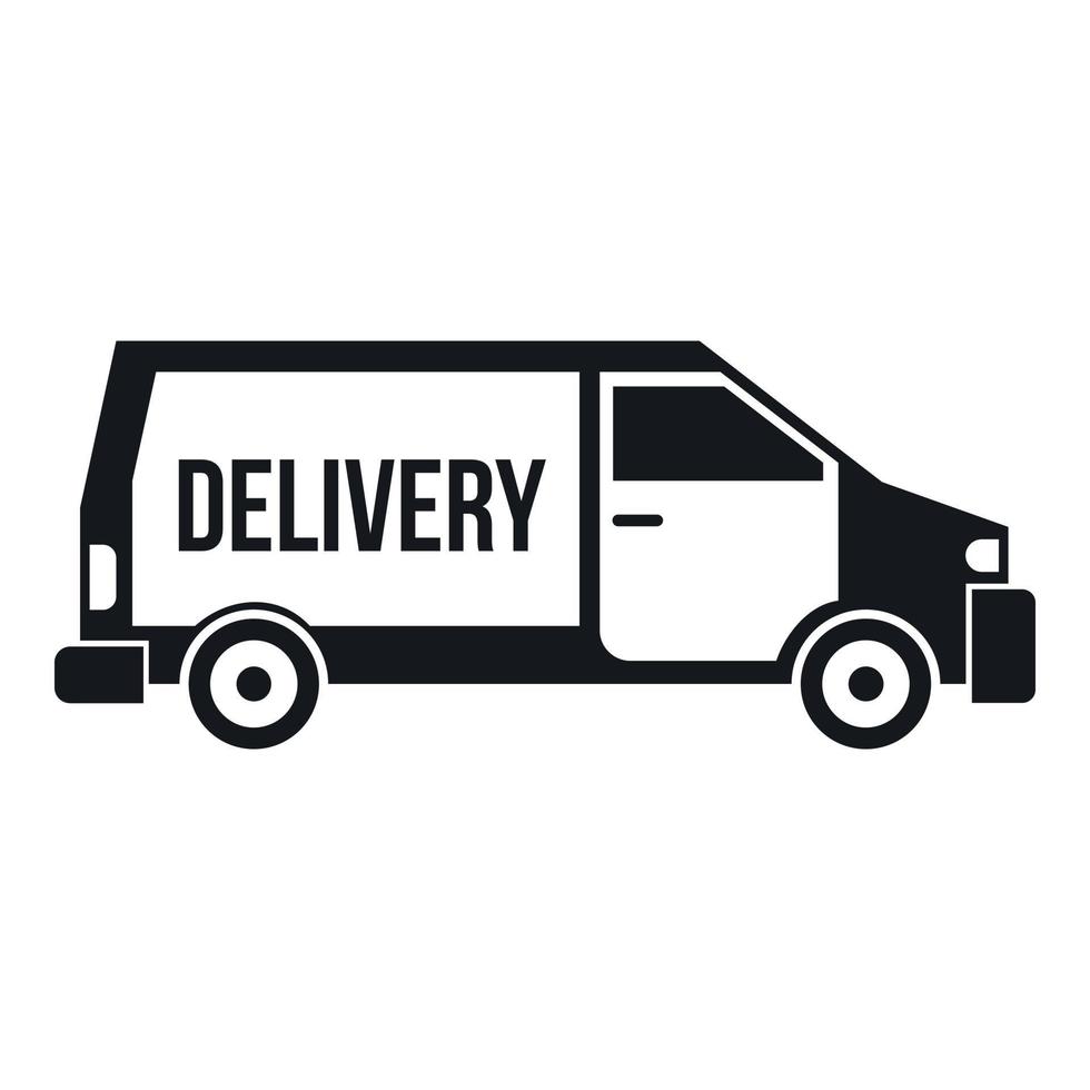 Delivery truck icon, simple style vector