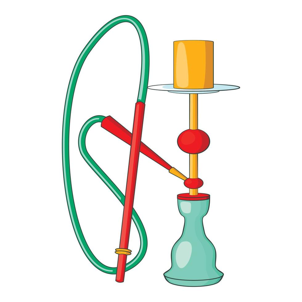 Hookah icon, cartoon style vector