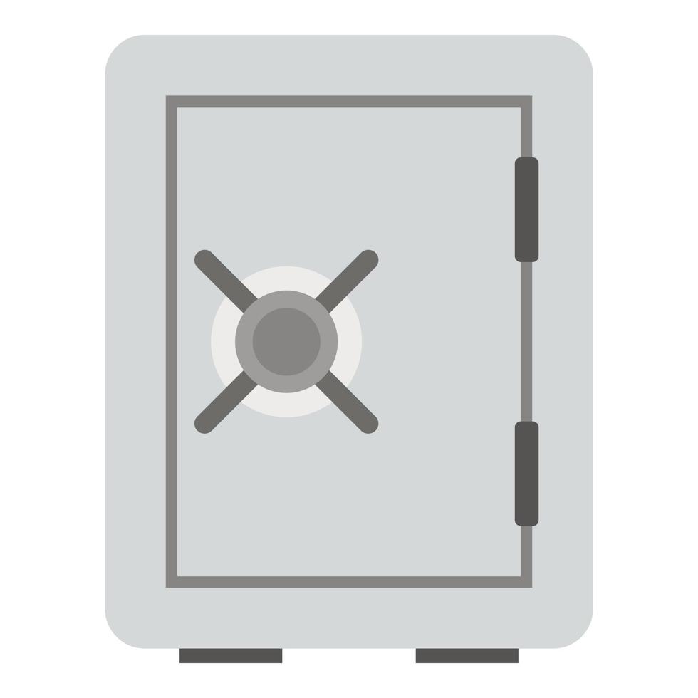 Safety deposit box icon, flat style vector