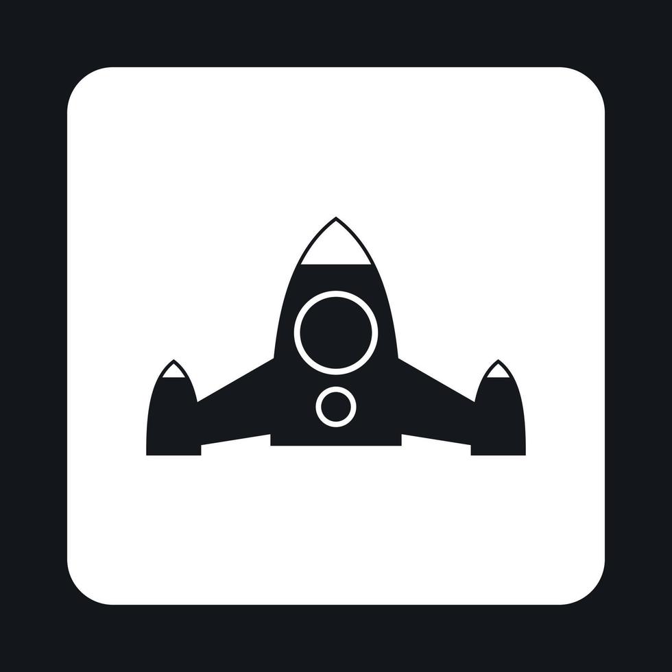 Big rocket icon, simple style vector