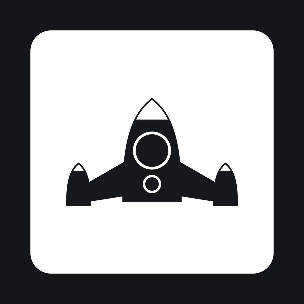 Big rocket icon, simple style vector