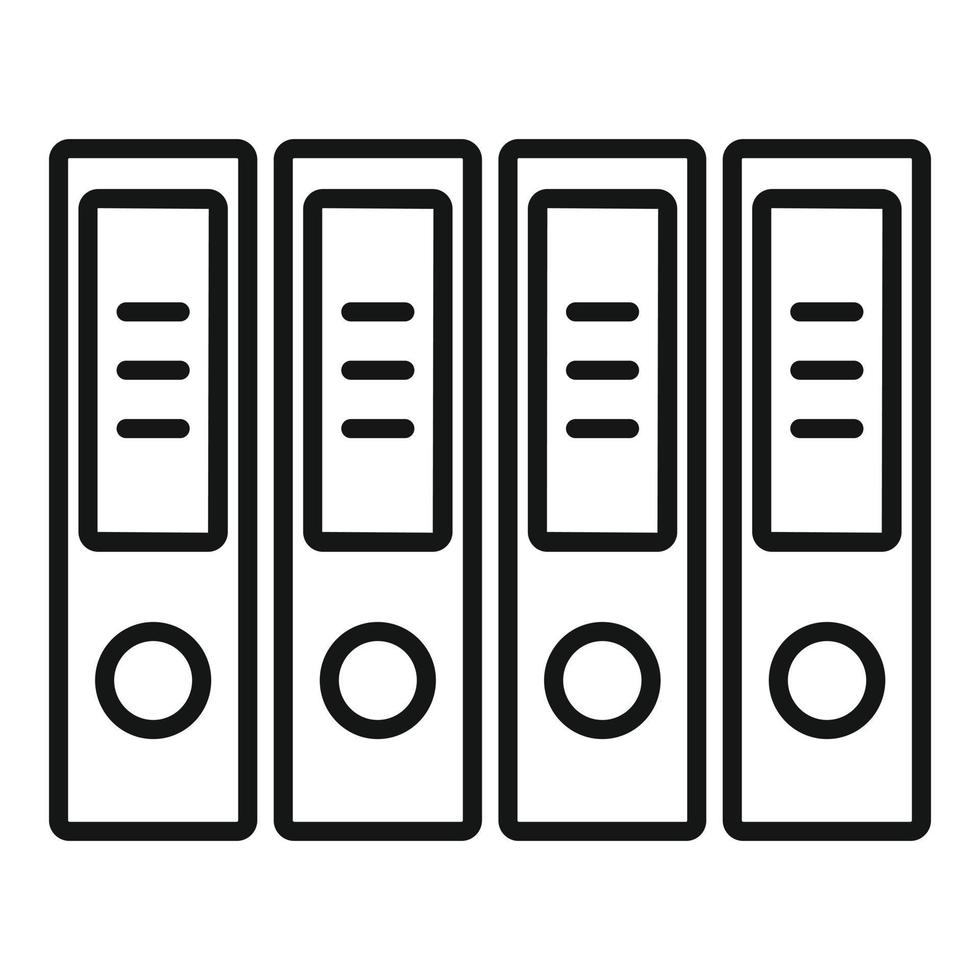Office folder stack icon, outline style vector