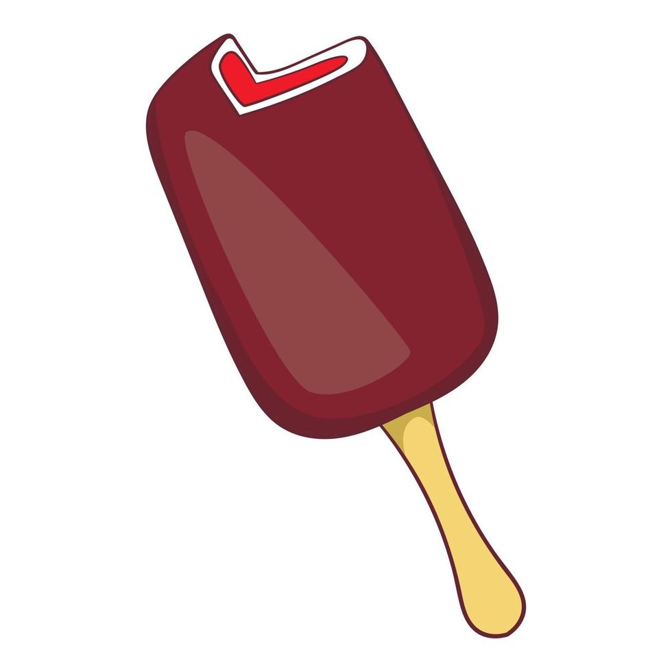 Ice cream icon, cartoon style vector