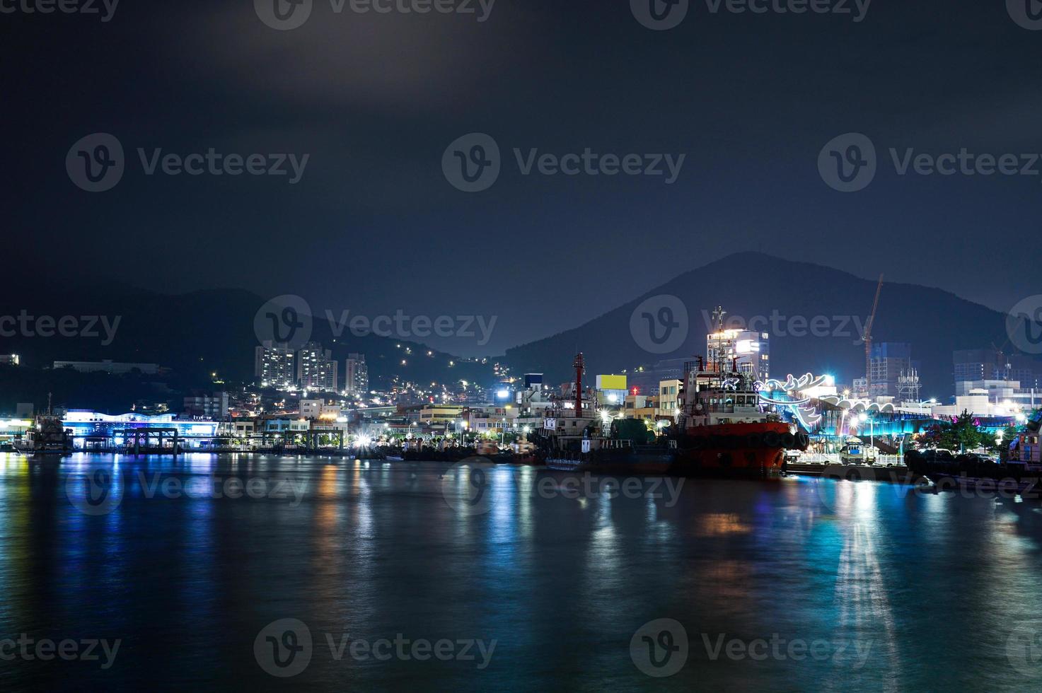 Night View of Yeosu, South Jeolla Province, Korea photo