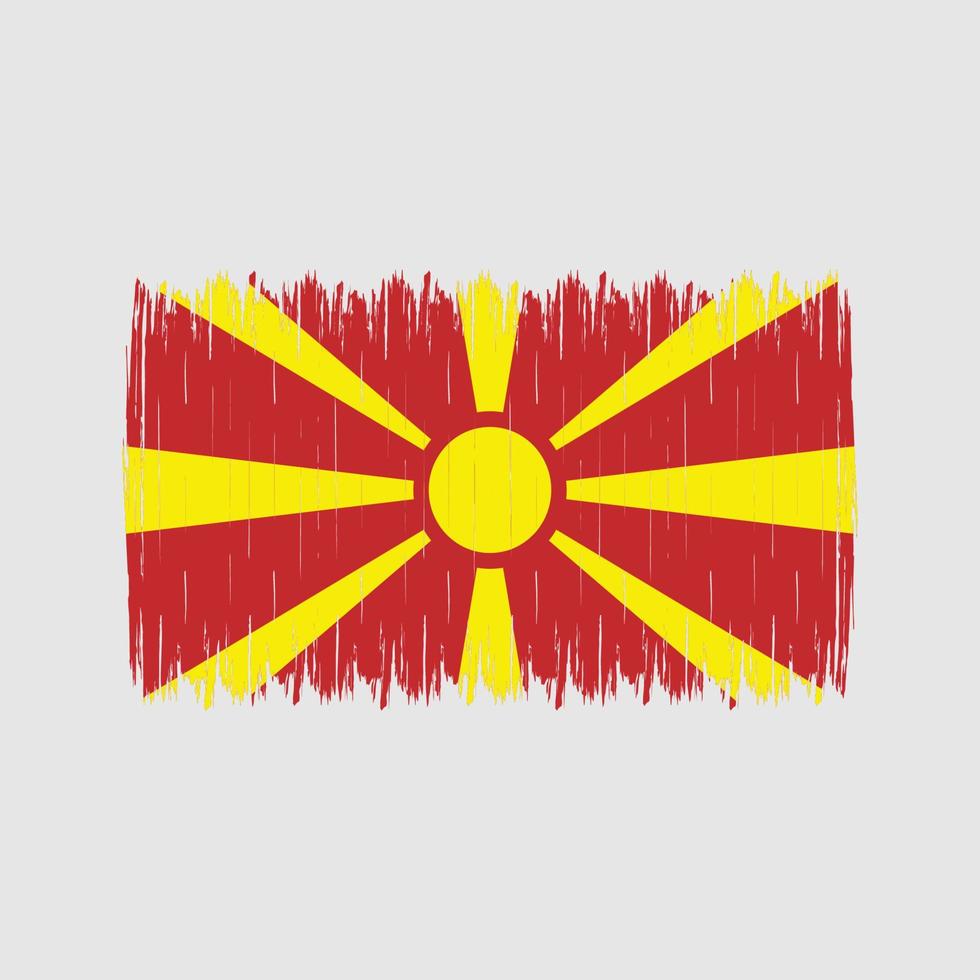 North Macedonia Flag Brush vector