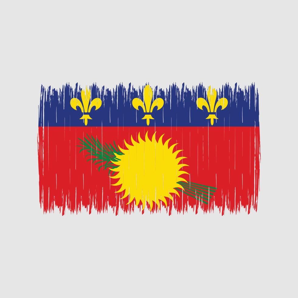 Guadeloupe Flag Brush vector