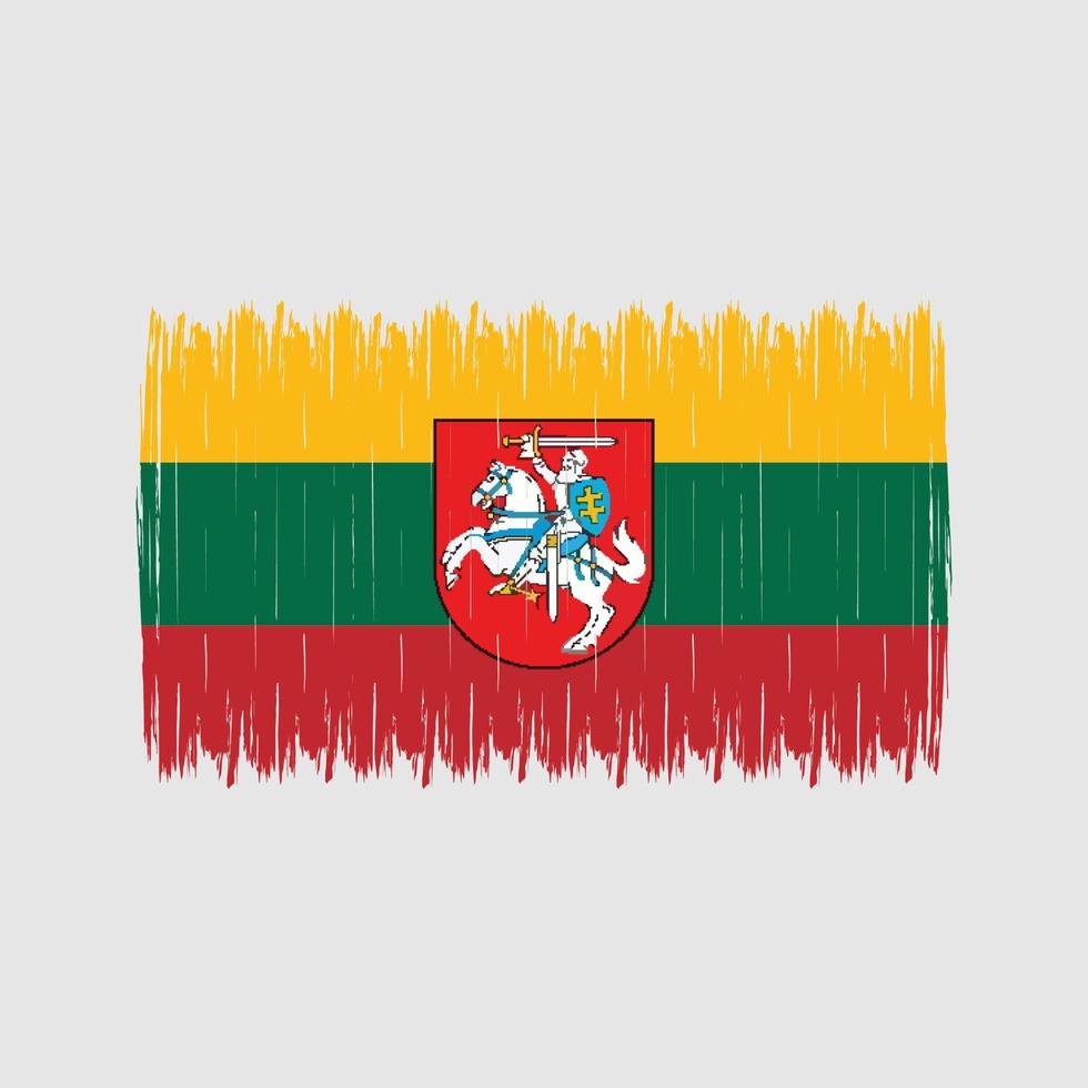 Lithuania Flag Brush vector