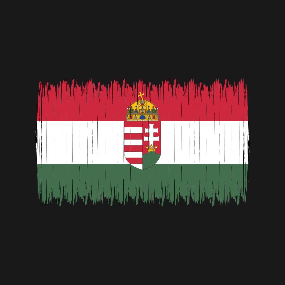 Hungary Flag Brush vector