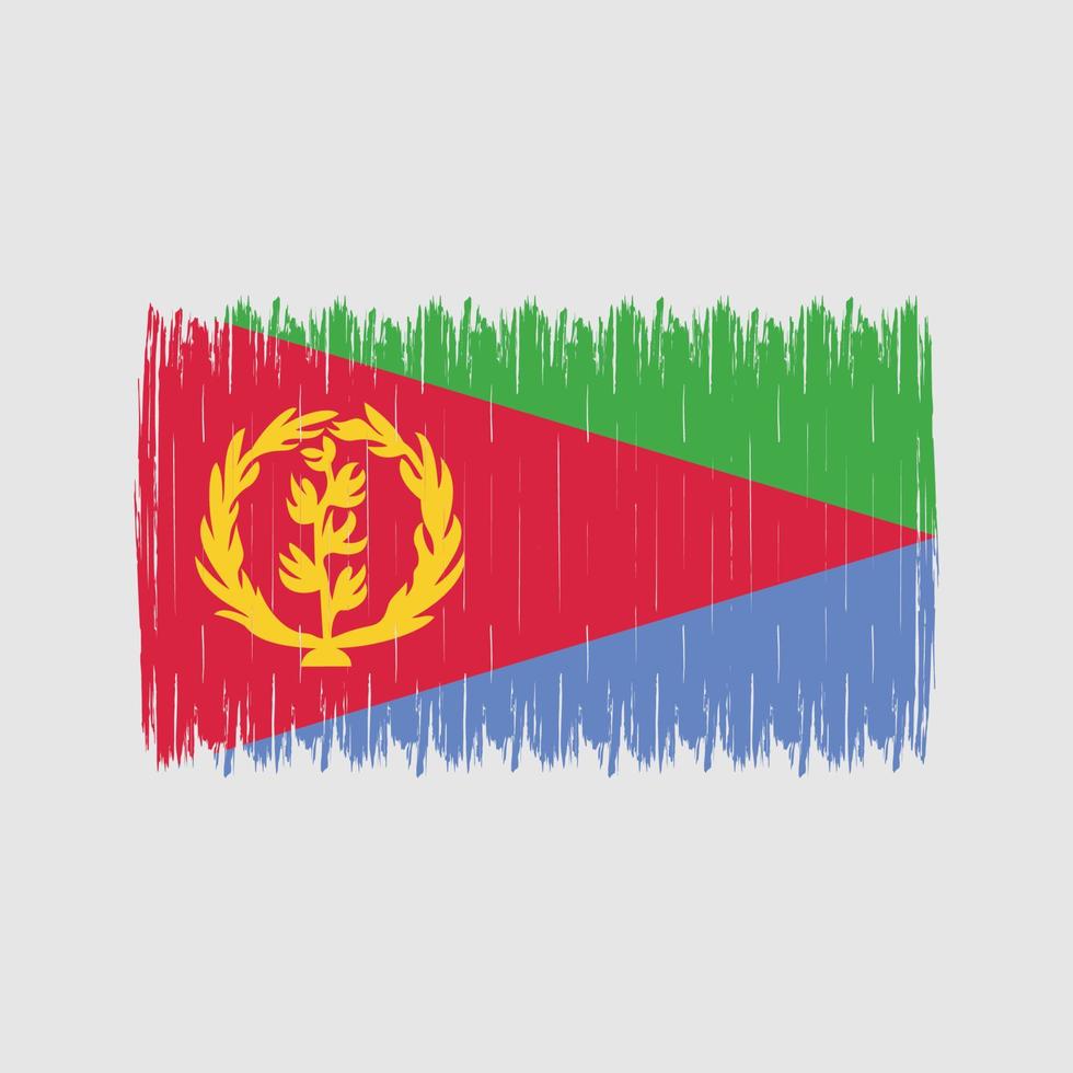 Eritrea Flag Brush vector