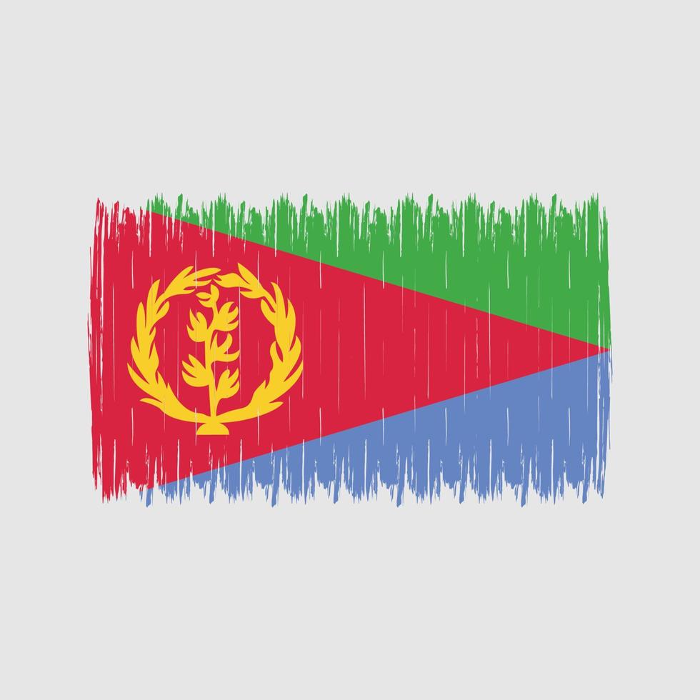 cepillo de bandera de eritrea vector