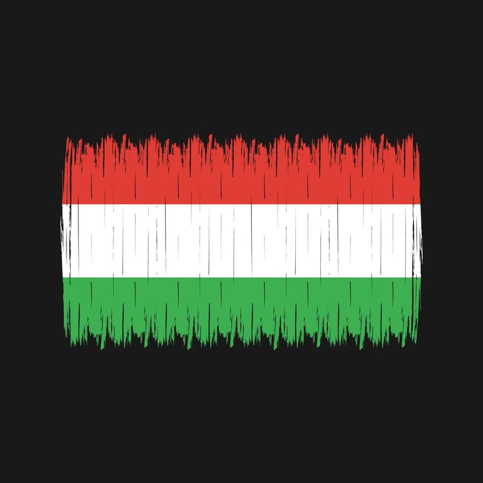 Hungary Flag Brush vector