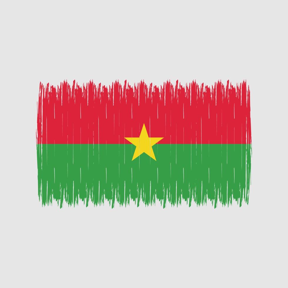 Burkina Faso Flag Brush vector