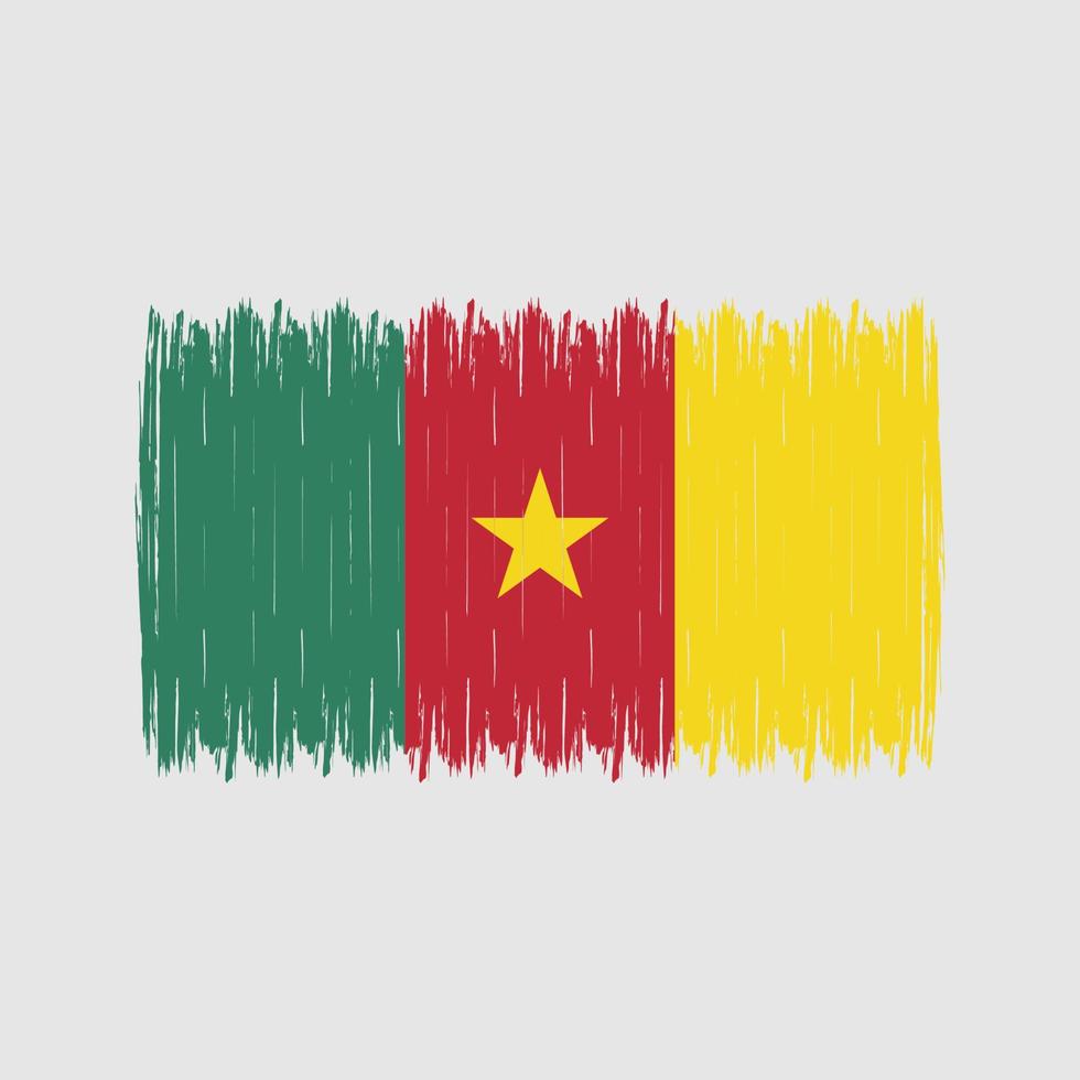 Cameroon Flag Brush vector