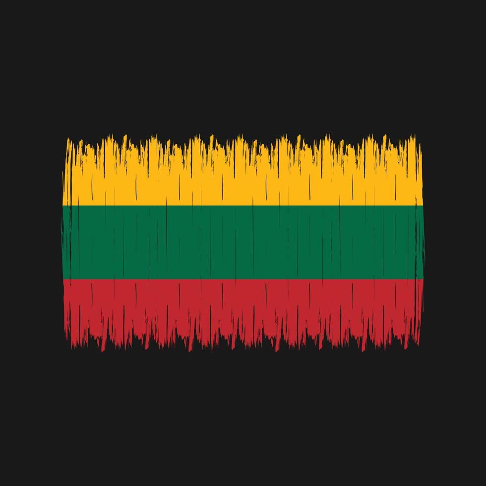 Lithuania Flag Brush vector