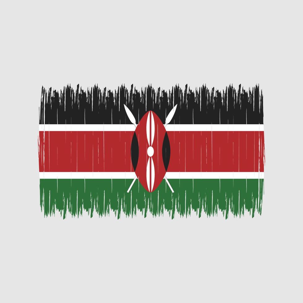 Kenya Flag Brush vector