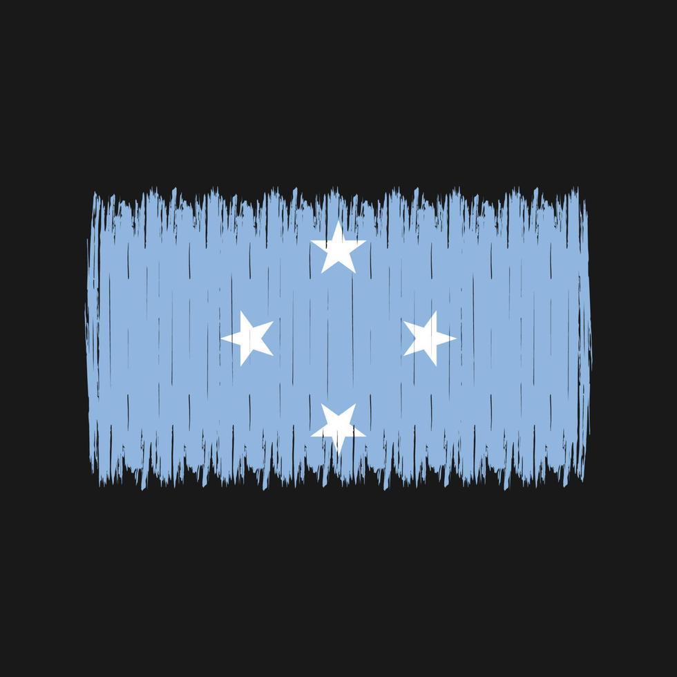 Micronesia Flag Brush vector