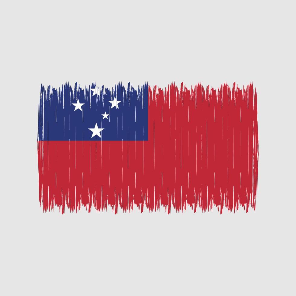 Samoa Flag Brush vector