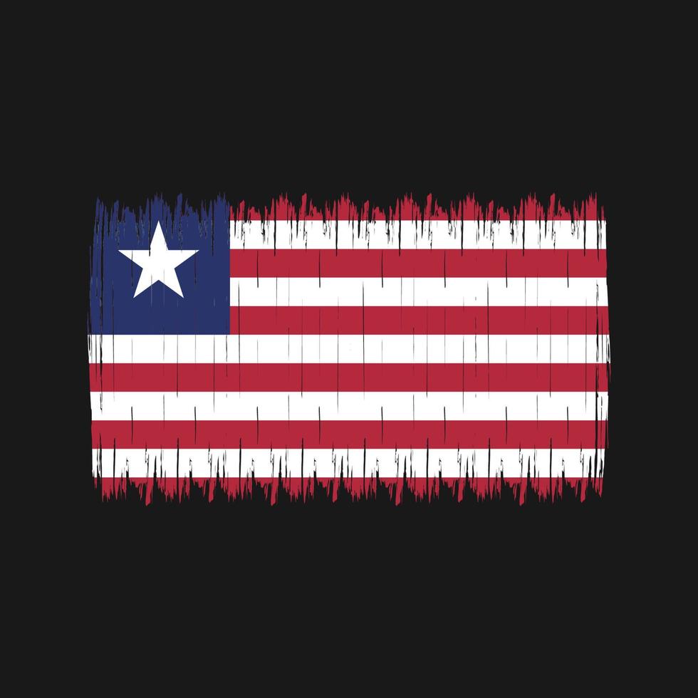 Liberia Flag Brush vector