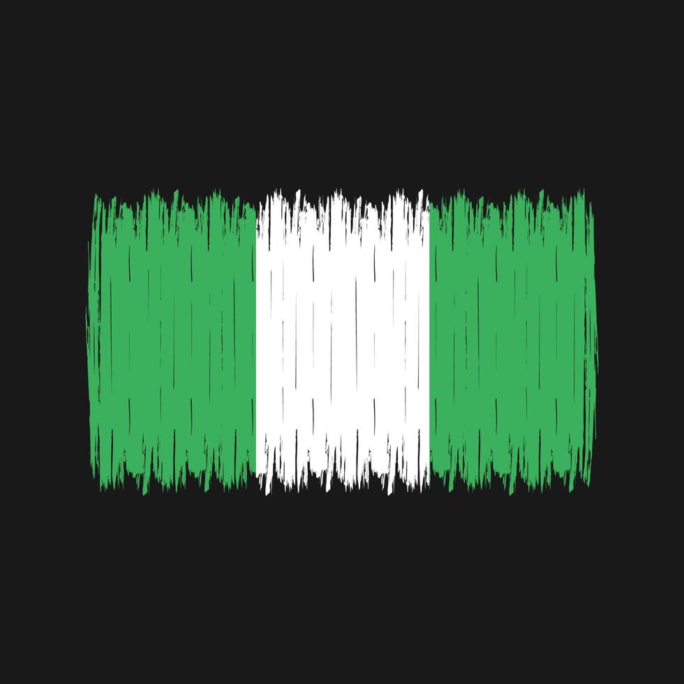 cepillo de bandera de nigeria vector