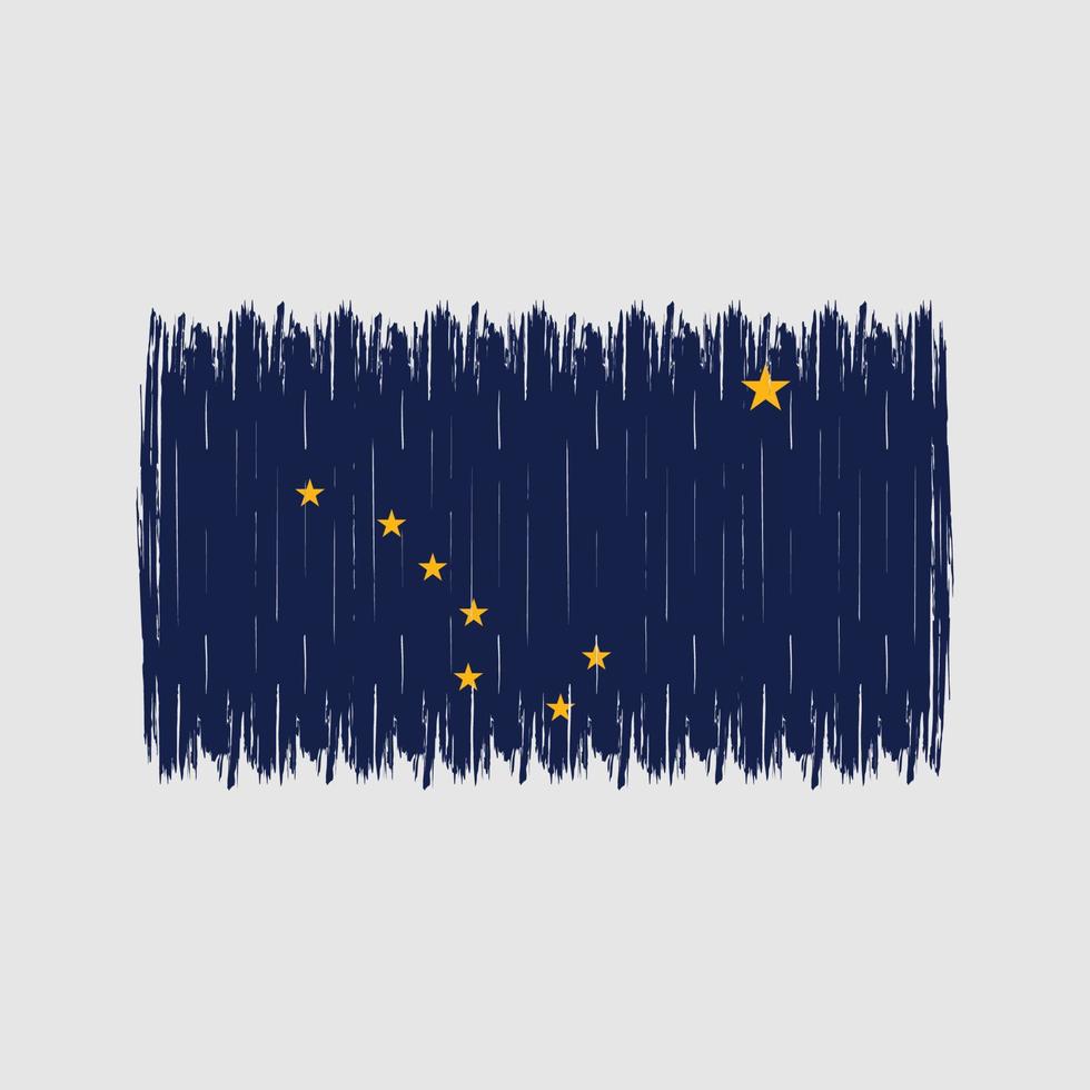 Alaska Flag Brush vector