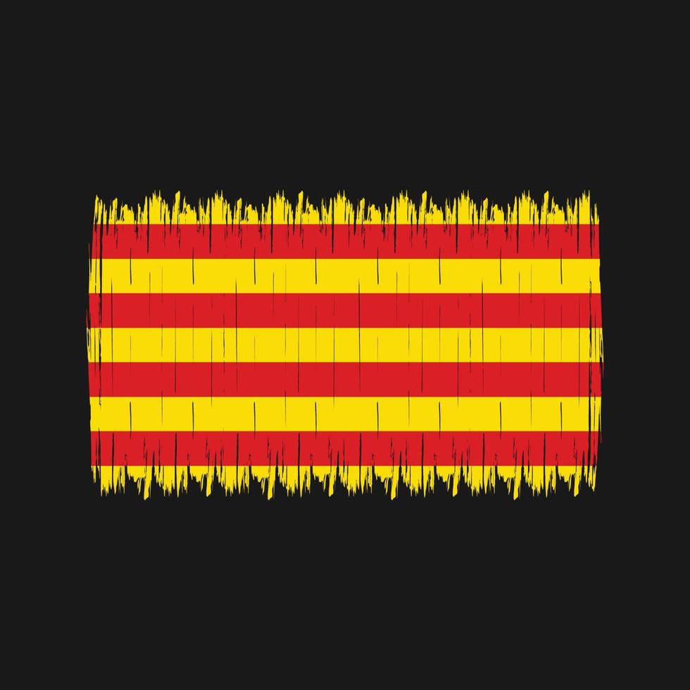 Catalonia Flag Brush vector