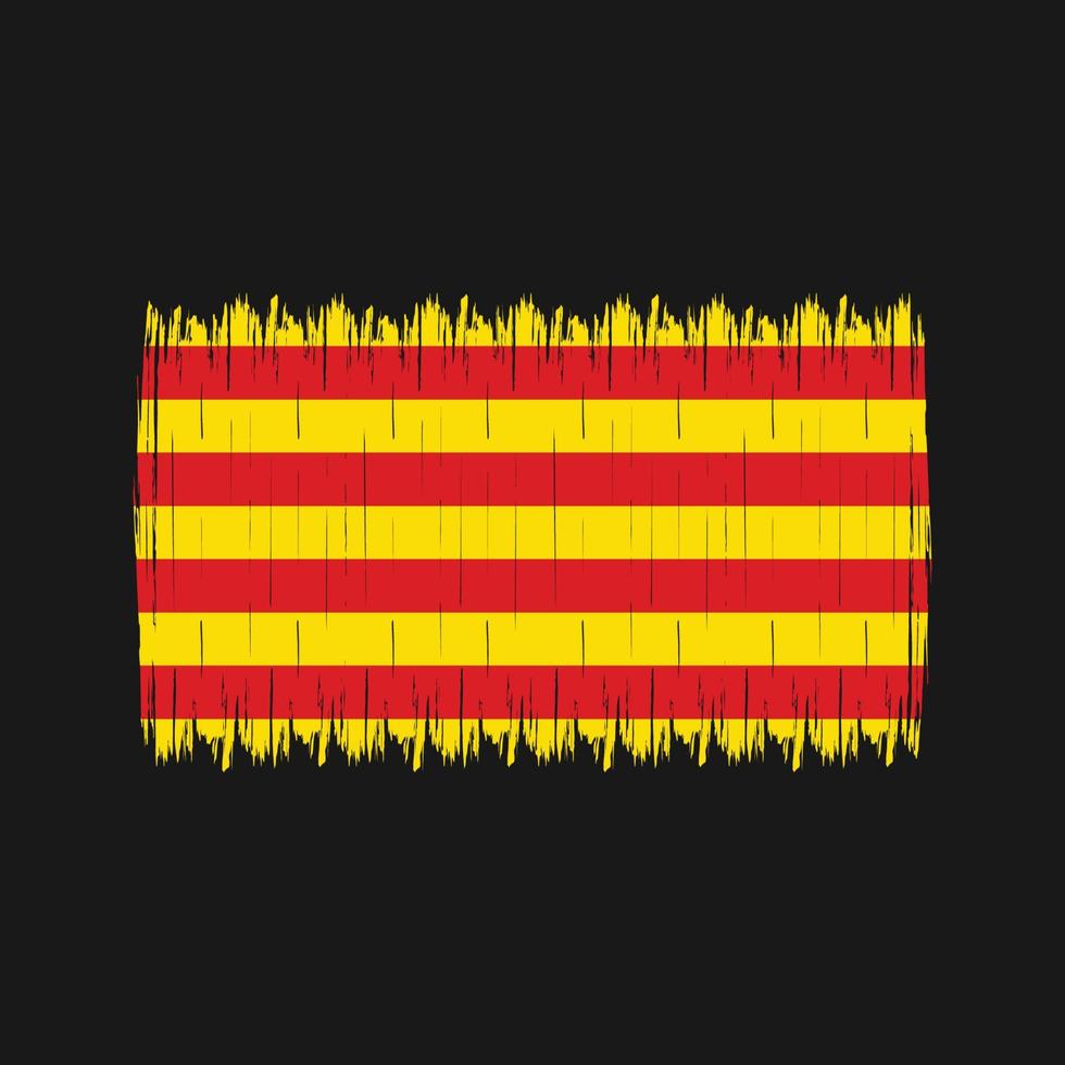 Catalonia Flag Brush vector