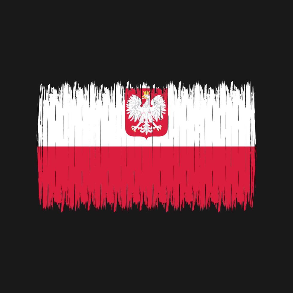 Poland Flag Brush vector