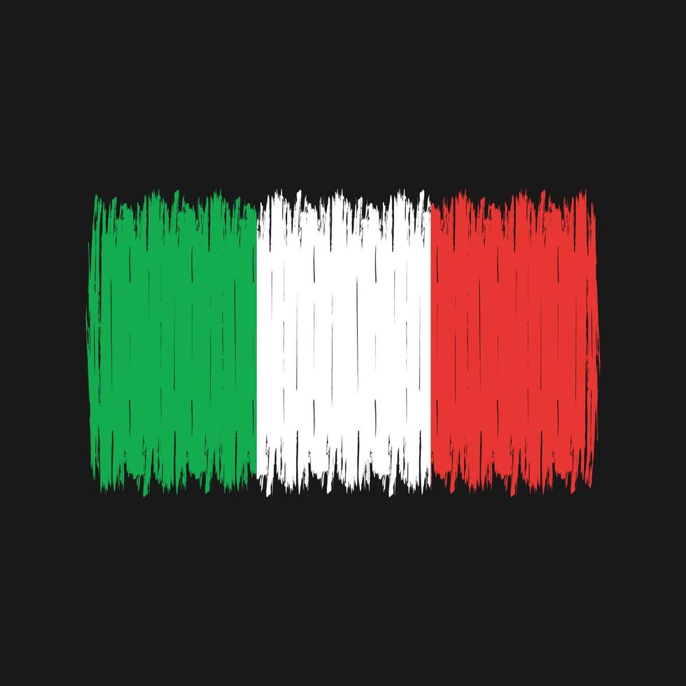 cepillo de bandera de italia vector