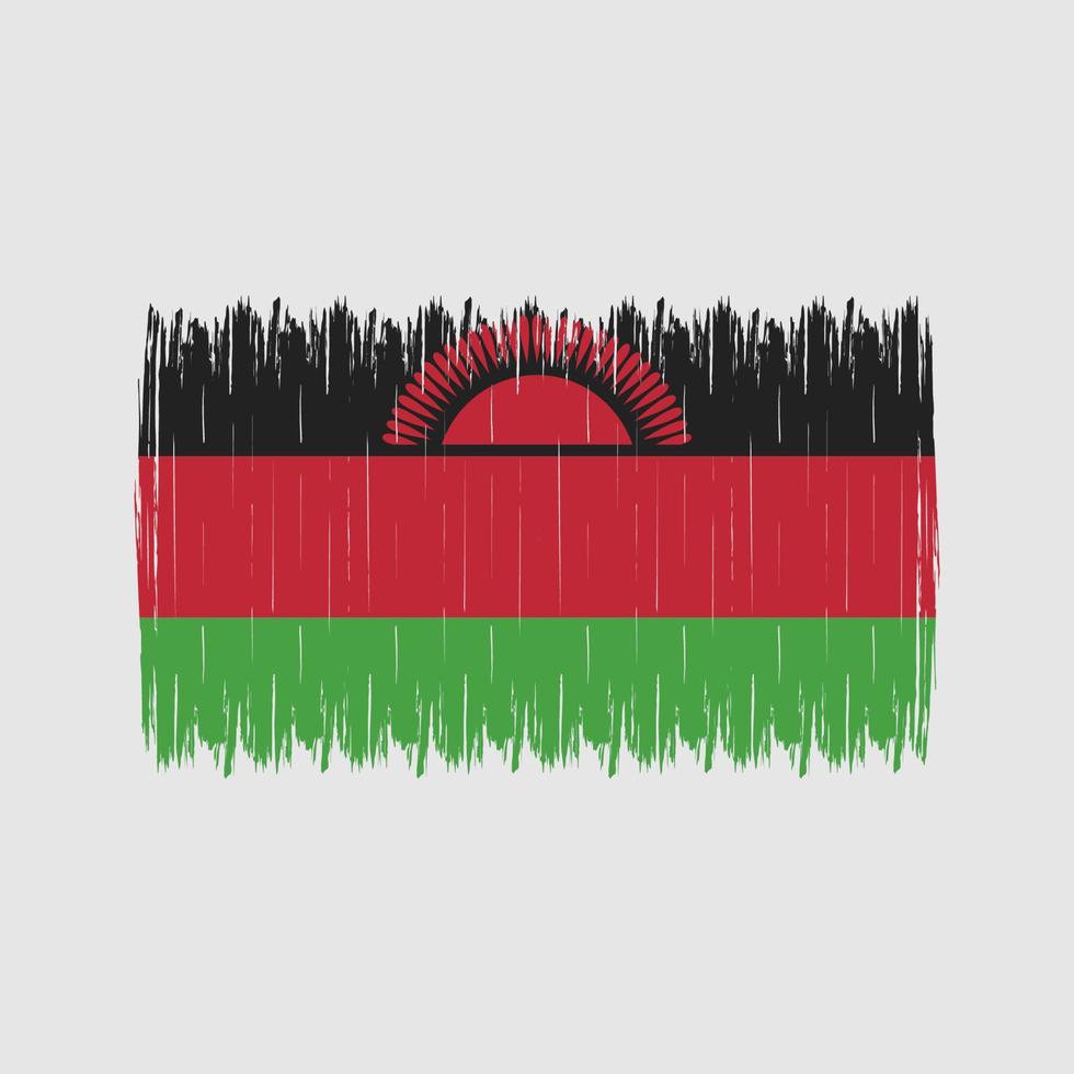 Malawi Flag Brush vector