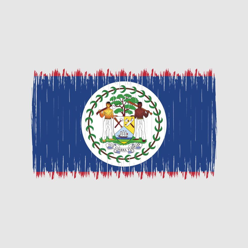 cepillo de bandera de belice vector