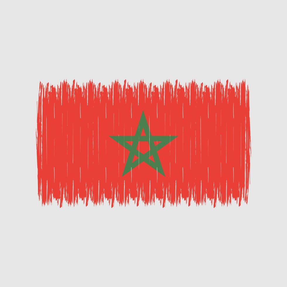 Morocco Flag Brush vector