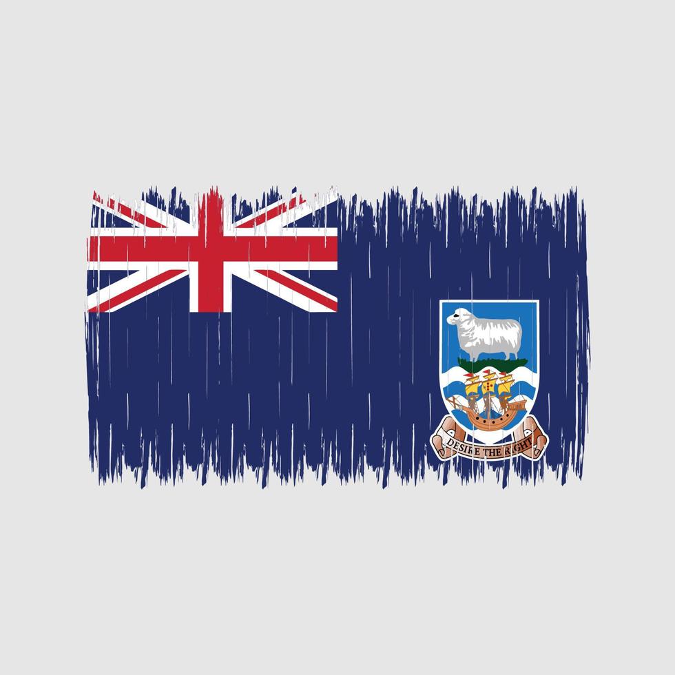 Falkland Islands Flag Brush vector