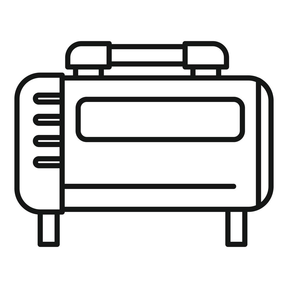 Generator air compressor icon, outline style vector