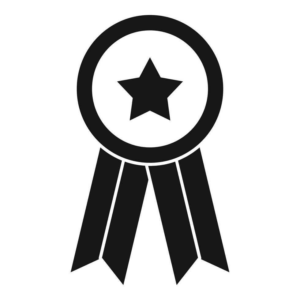 Attestation emblem icon, simple style vector