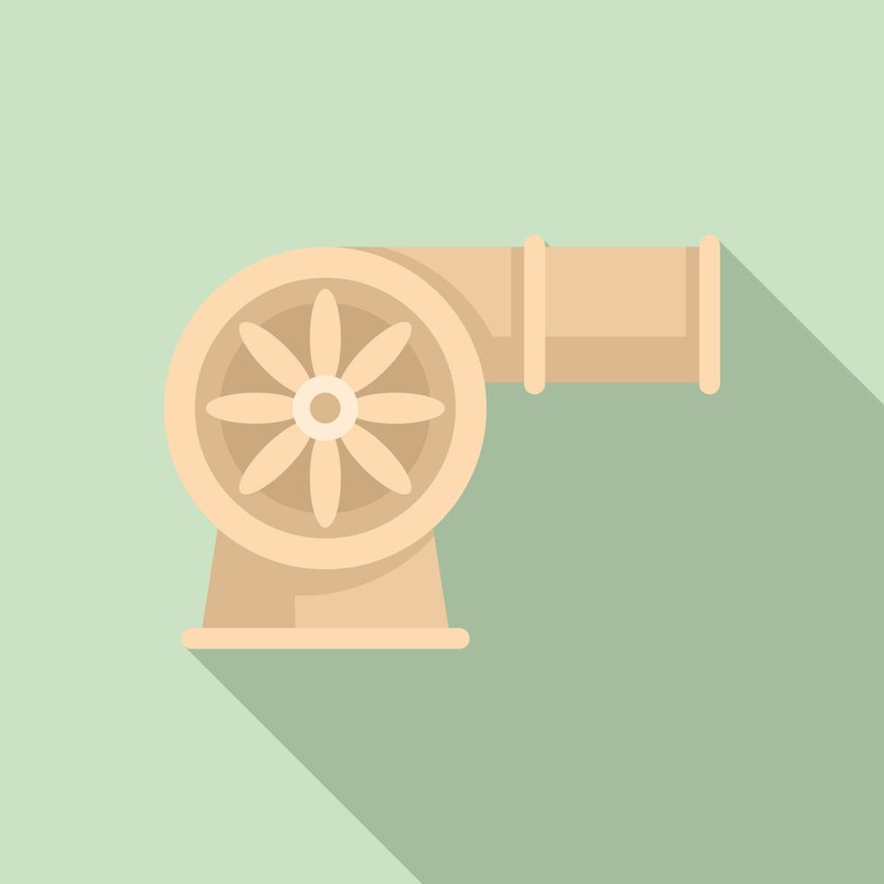 Ductwork ventilation icon, flat style vector