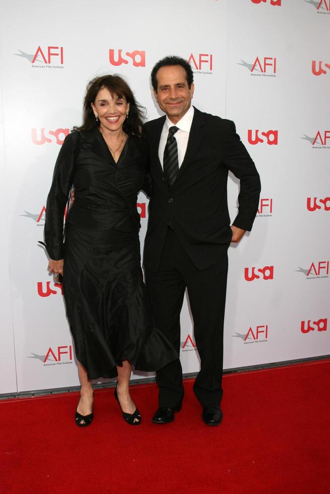 Brooke Adams and Tony Shalhoub arrive at the AFI Salute to Warren Beatty at the Kodak Theater in Los Angeles, CA June 12, 2008 photo