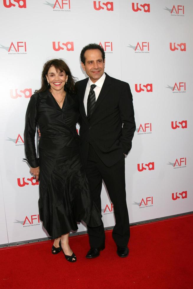 Brooke Adams and Tony Shalhoub arrive at the AFI Salute to Warren Beatty at the Kodak Theater in Los Angeles, CA June 12, 2008 photo