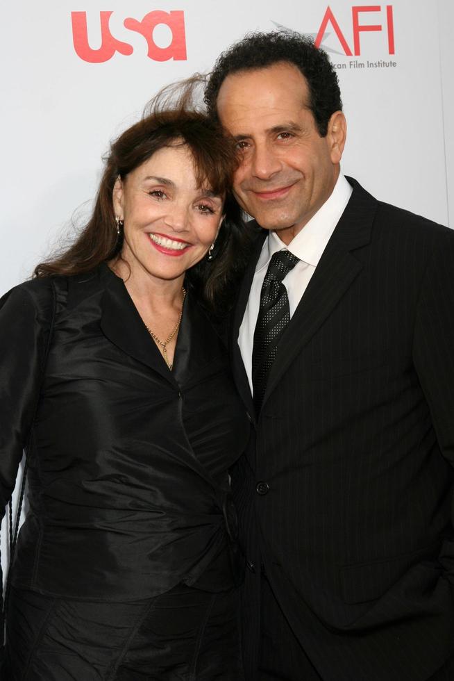 Brooke Adams and Tony Shalhoub arrive at the AFI Salute to Warren Beatty at the Kodak Theater in Los Angeles, CA June 12, 2008 photo