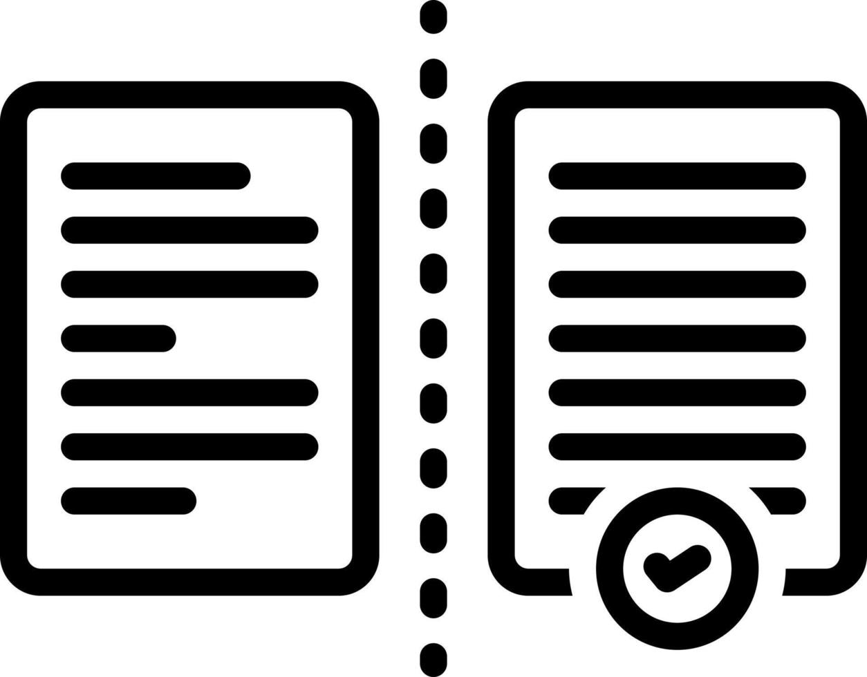 line icon for comparison vector