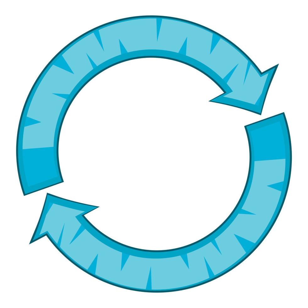 Refresh icon, cartoon style vector