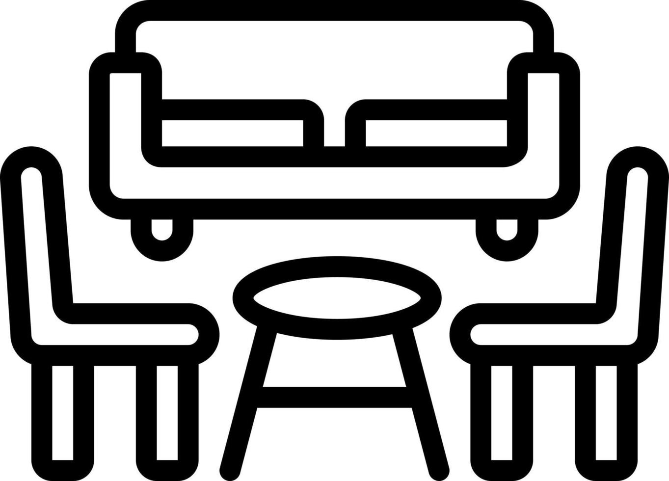 line icon for furniture vector