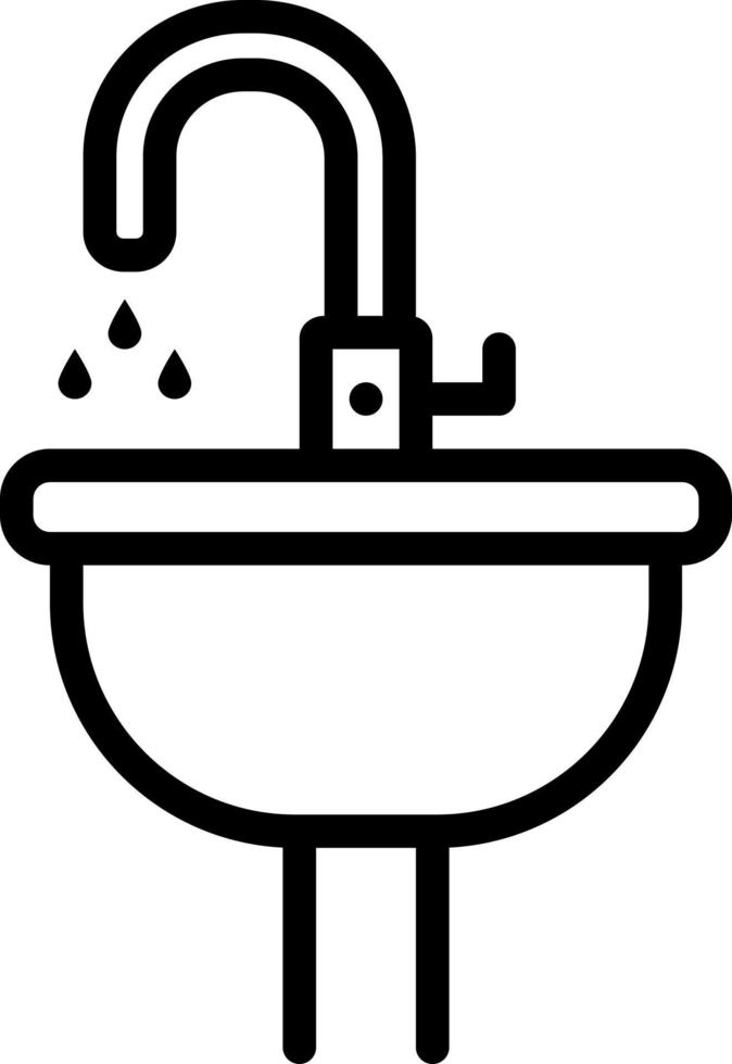 line icon for sink vector