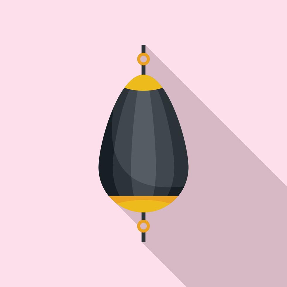 Elastic punch bag icon, flat style vector